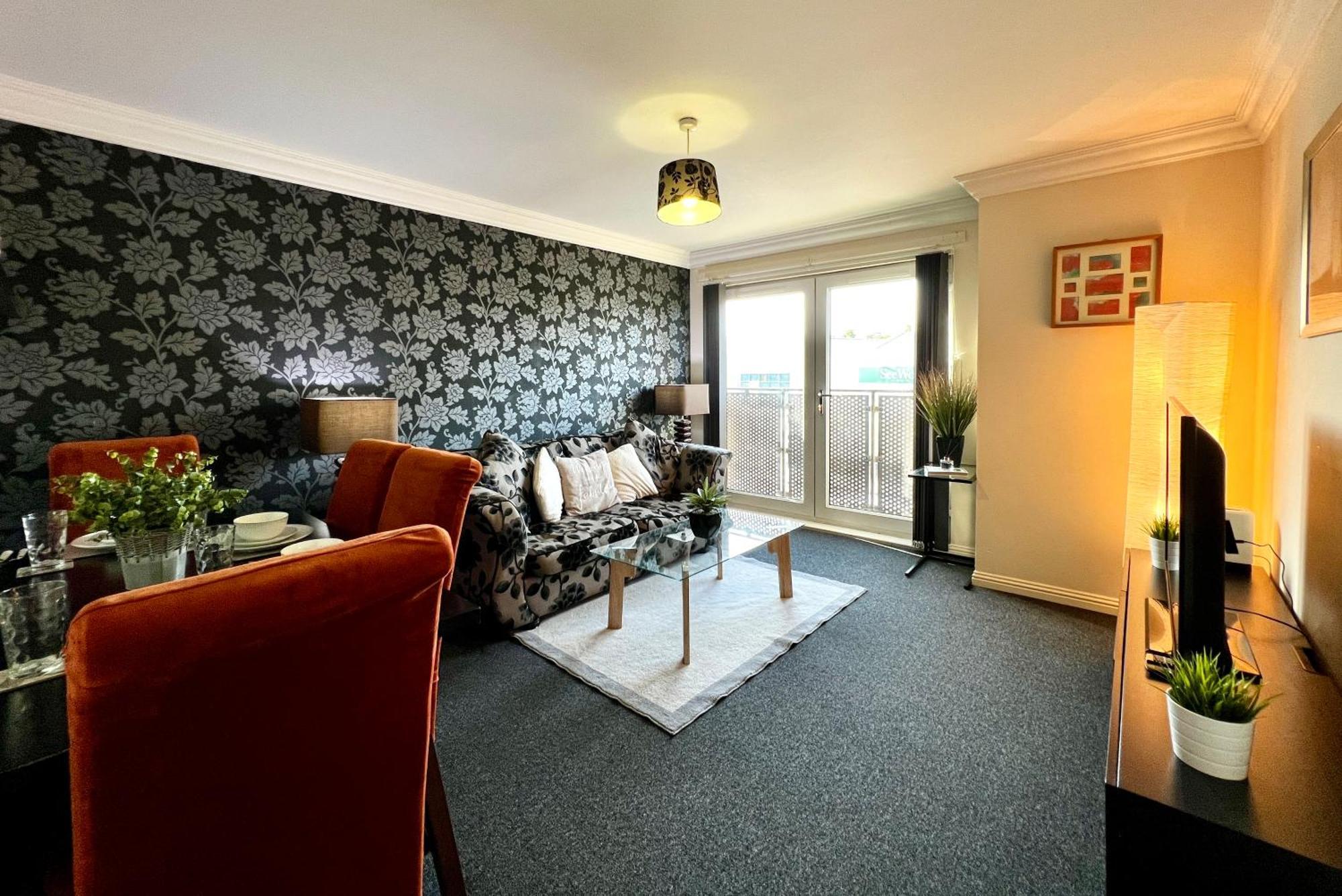Stylish Modern Flat With Juliet Balcony & Parking Apartment Glasgow Bagian luar foto